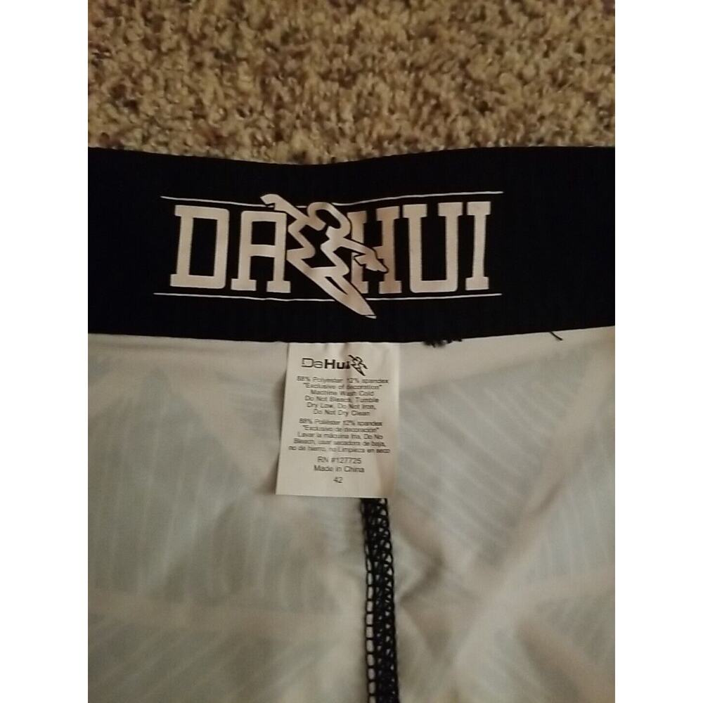 DaHui Men's 42 Board Shorts Blk/Seafoam Green Hawaii Beach Swim Trunks Surf NWT - Picture 8 of 11